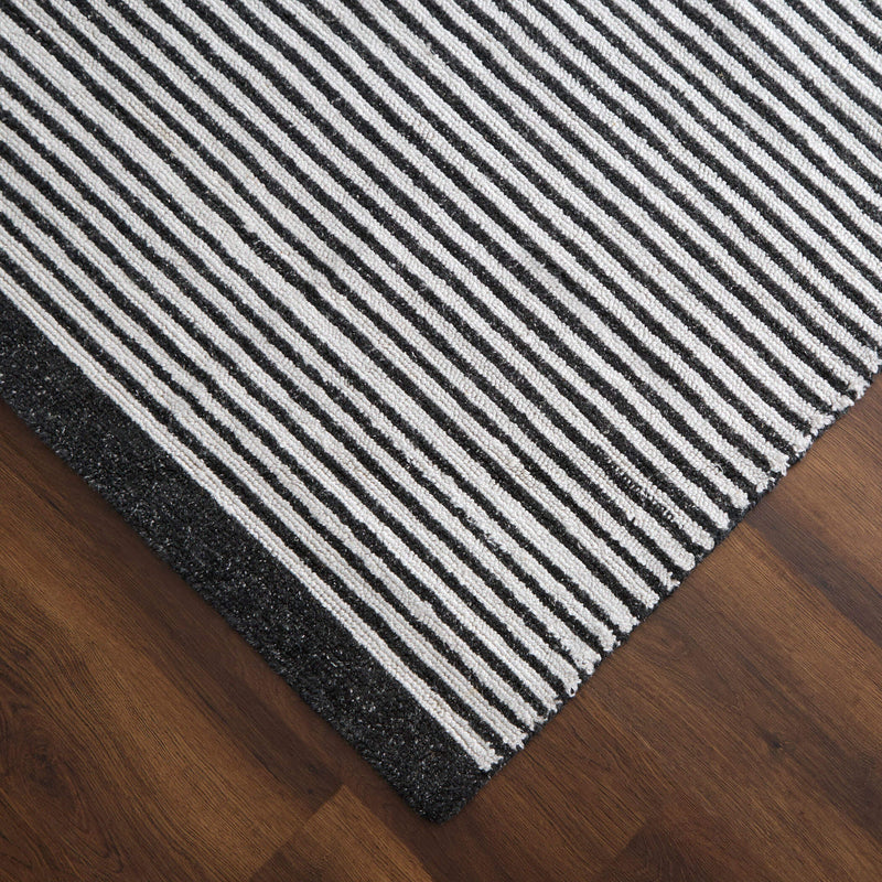 Myra Black Ivory Stripe - N5010 - 5' x 8'