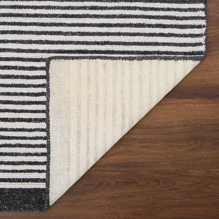 Myra Black Ivory Stripe - N5010 - 5' x 8'
