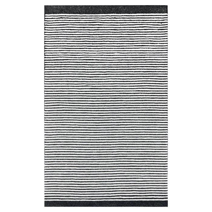 Myra Black Ivory Stripe - N5010 - 5' x 8'