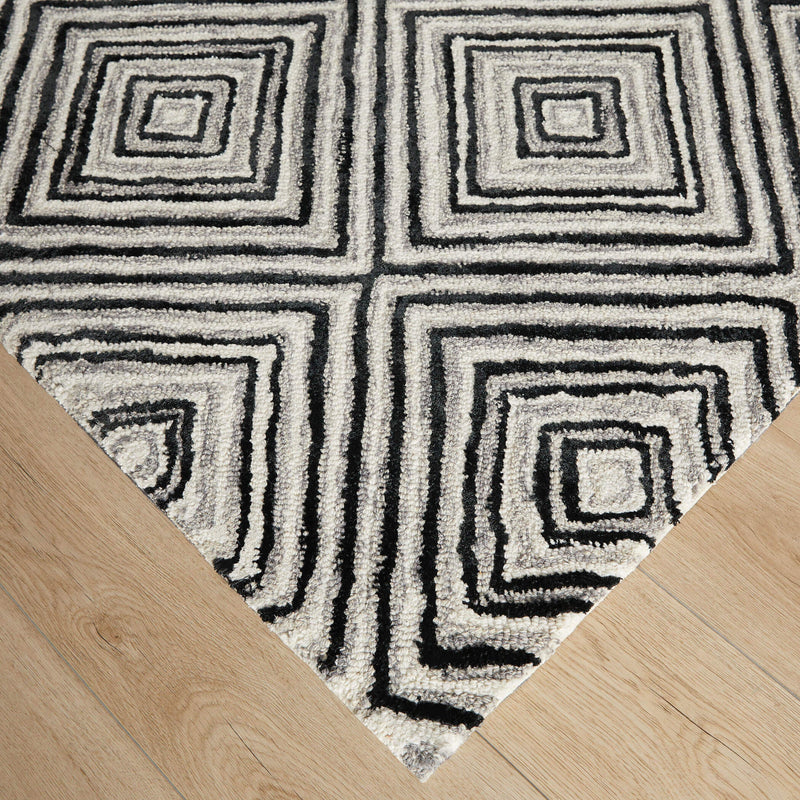 Vani Black Ivory Geometric - N5023 - 10' x 13'