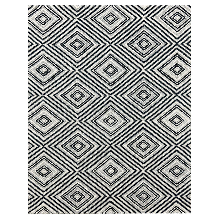 Vani Black Ivory Geometric - N5023 - 7' x 9'