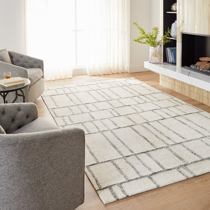 Laid Back Luxe Ivory Geometric - N5025 - 5' x 8'