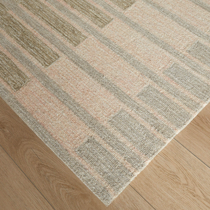 Mitra Green Pink Stripe - N5033 - 5' x 8'