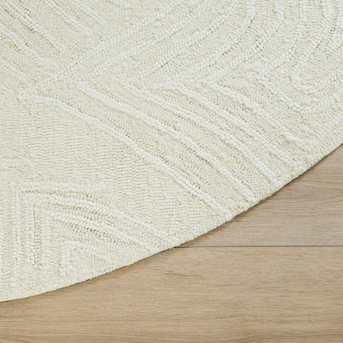 Mitra Ivory Geometric Swirl - N5034 - 7' Round
