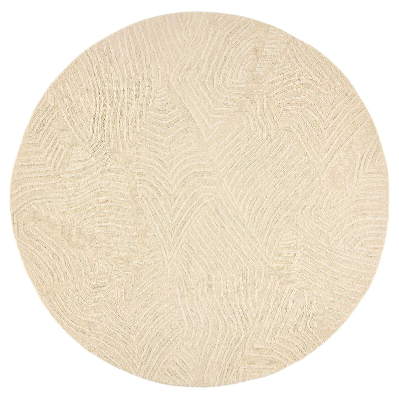 Mitra Ivory Geometric Swirl - N5034 - 8' Round