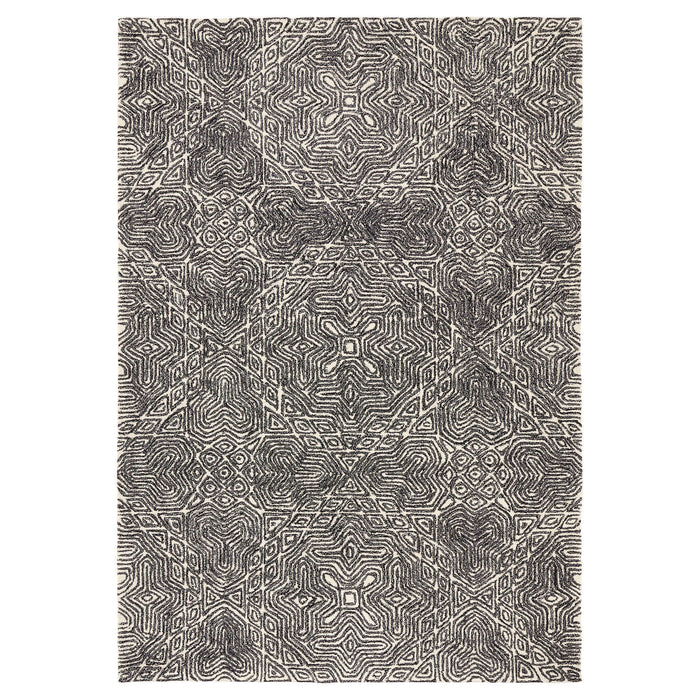 Mitra Black Geometric - N5038 - 5' x 8'