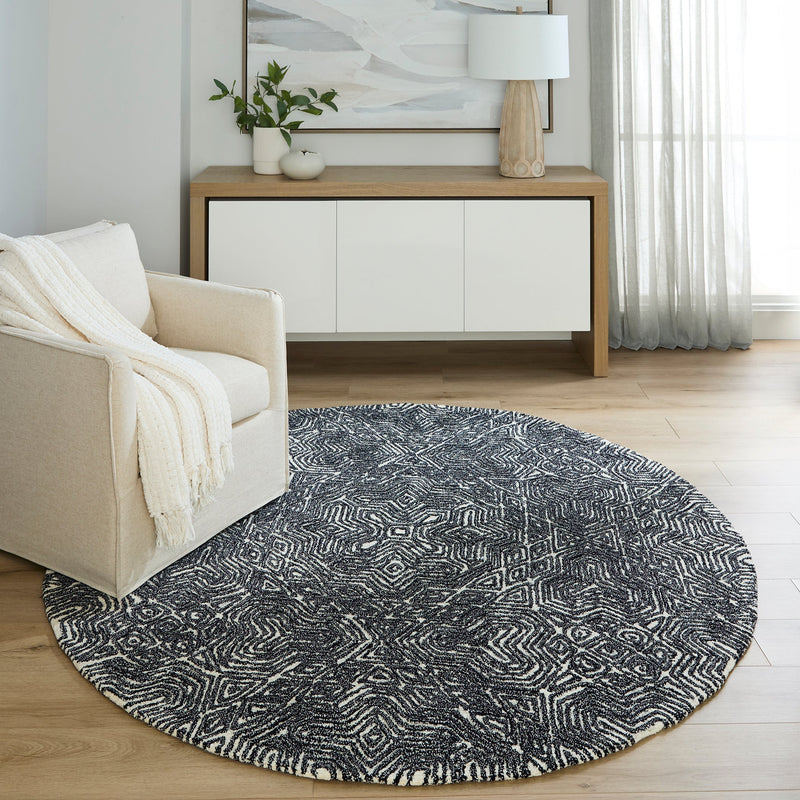 Mitra Black Geometric - N5038 - 10' Round