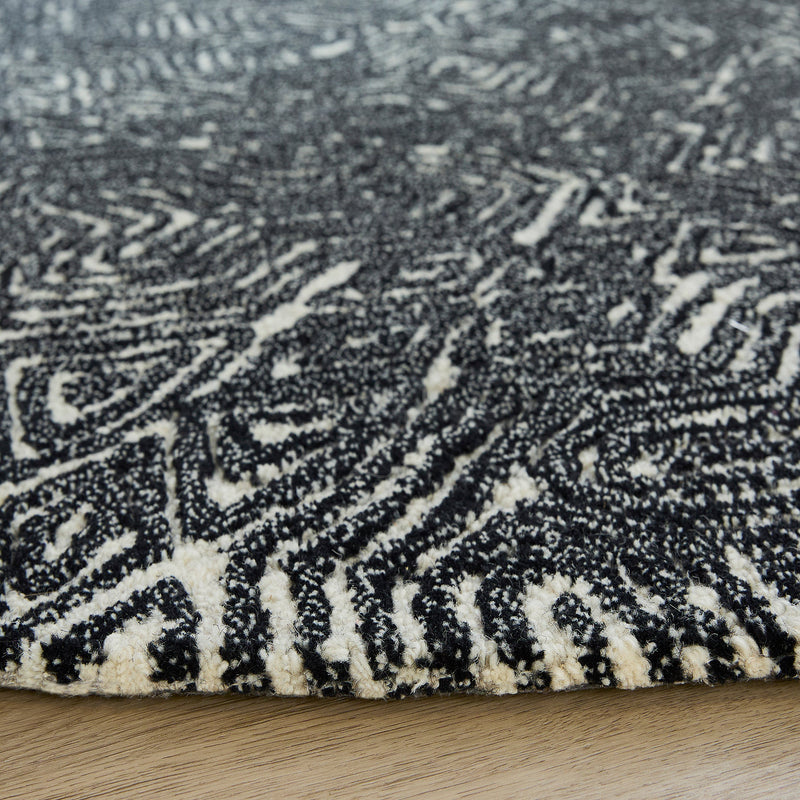 Mitra Black Geometric - N5038 - 8' Round