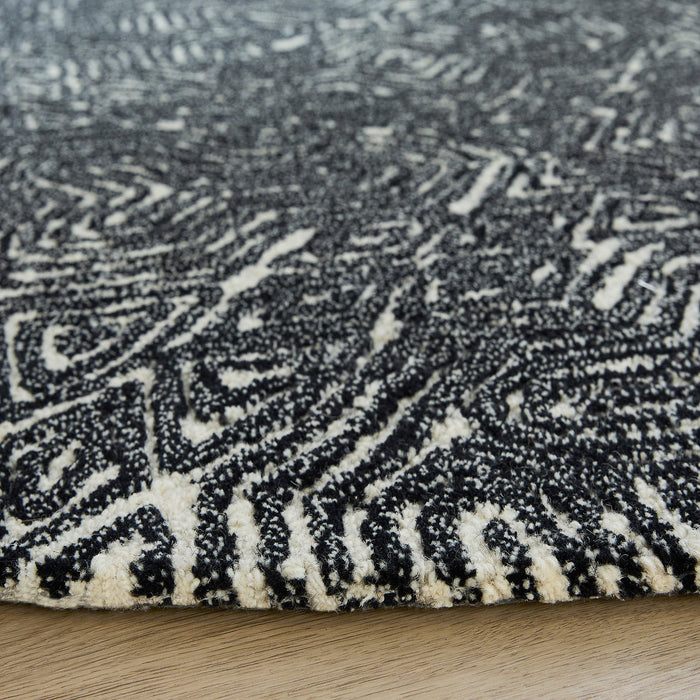 Mitra Black Geometric - N5038 - 8' Round