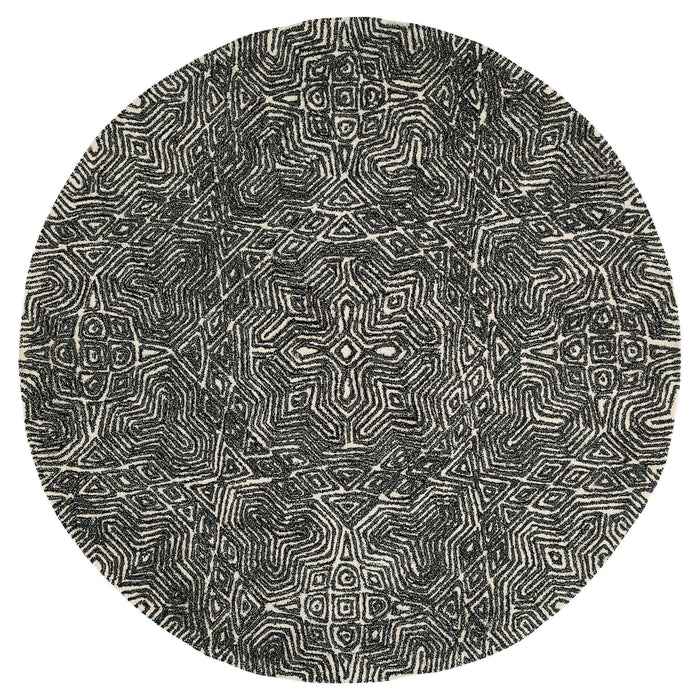 Mitra Black Geometric - N5038 - 7' Round