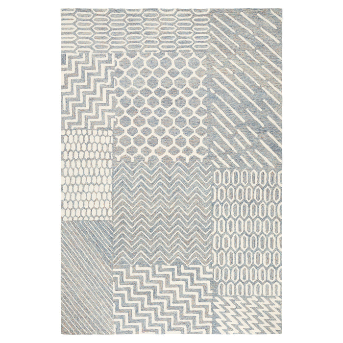 Mitra Blue Geometric - N5041 - 7' x 9'