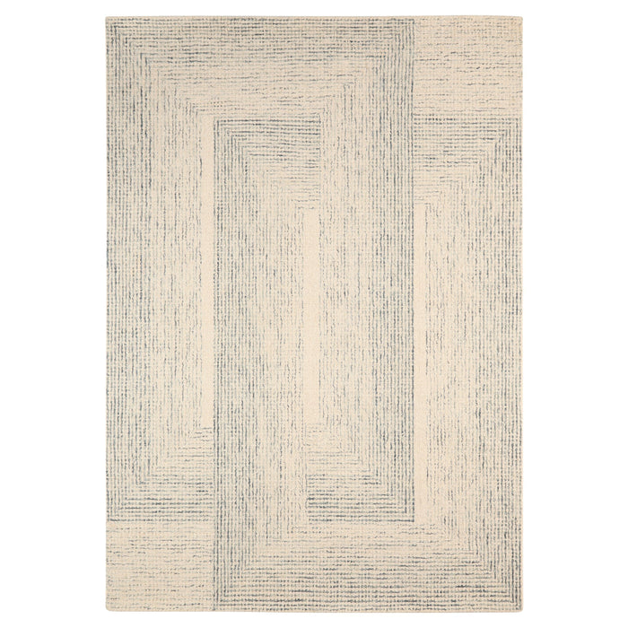 Laid Back Luxe Ivory Blue Geometric - N5047 - 7' x 9'