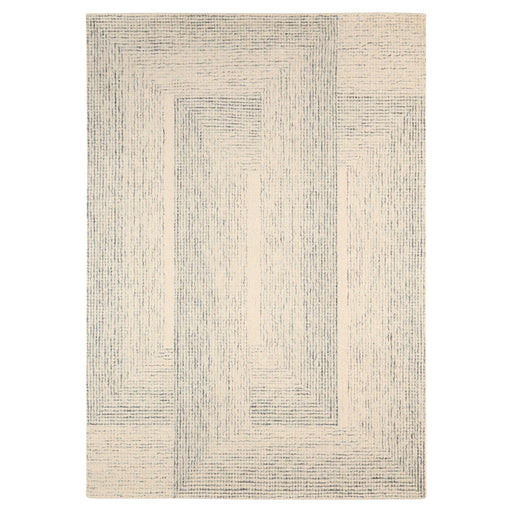 Laid Back Luxe Ivory Blue Geometric - N5047 - 5' x 8'