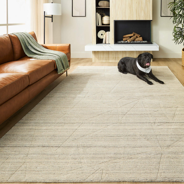 Kirti Beige Geometric - N6002 - 5' x 8'