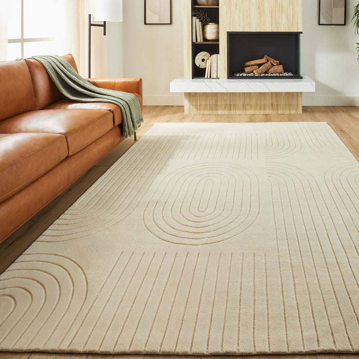 Kirti Ivory Geometric - N6003 - 8' x 11'