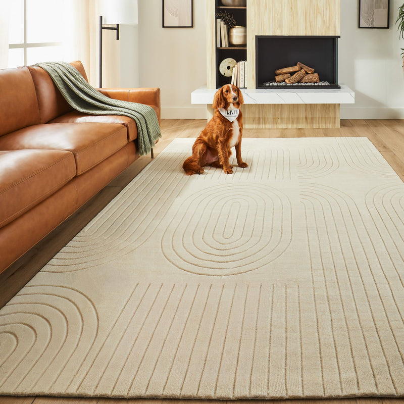 Kirti Ivory Geometric - N6003 - 5' x 8'