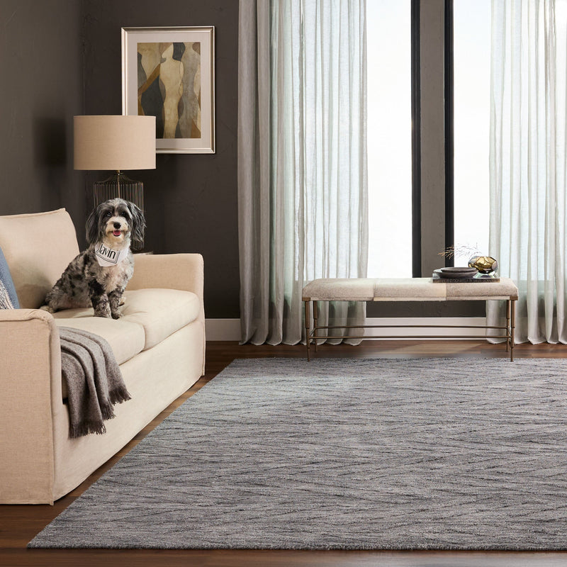 Pari Gray Chevron Herringbone - N6011 - 5' x 8'