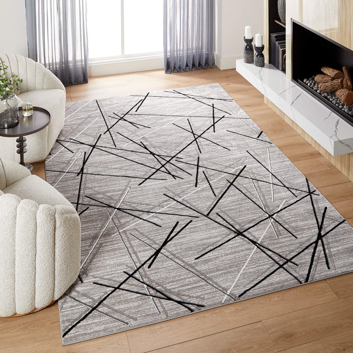 Sesia Gray Linear Geometric - R1001 - 10' x 13'