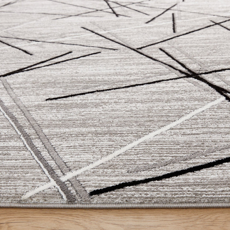 Sesia Gray Linear Geometric - R1001 - 5' x 8'