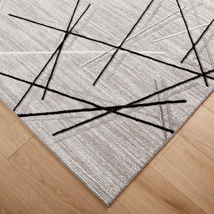 Sesia Gray Linear Geometric - R1001 - 2' x 3'