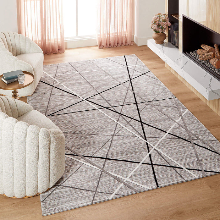 Sesia Gray Linear Geometric - R1002 - 7' x 9'