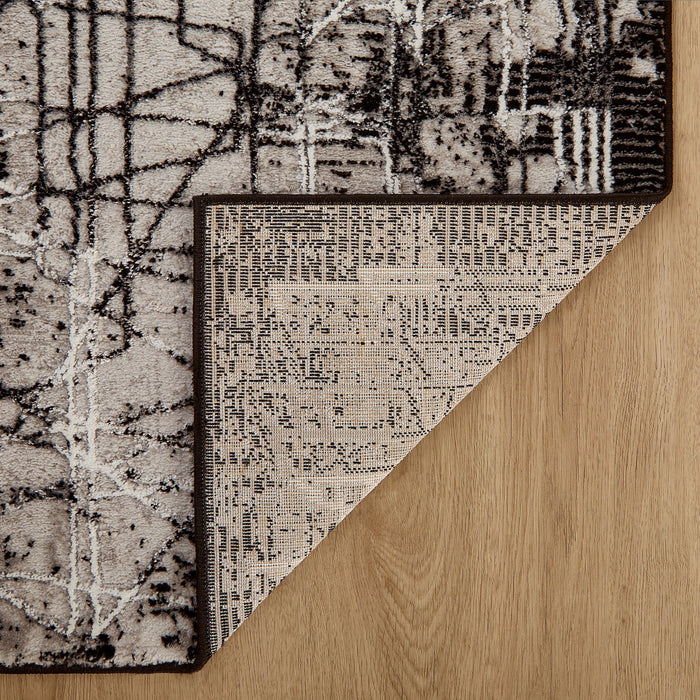 Sesia Black Ivory Linear Geometric - R1004 - 3' x 8' Runner