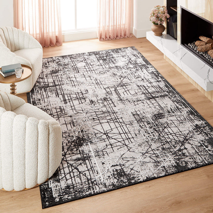 Sesia Black Ivory Linear Geometric - R1004 - 8' x 11'