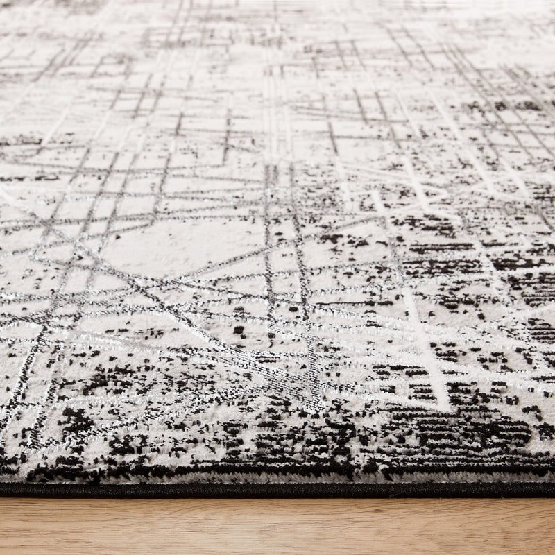 Sesia Black Ivory Linear Geometric - R1004 - 5' x 8'