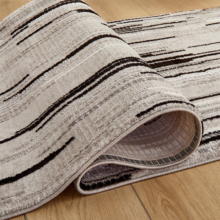 Sesia Black Ivory Linear - R1005 - 3' x 8' Runner