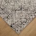Sesia Black Gray Linear Geometric - R1006 - 3' x 8' Runner