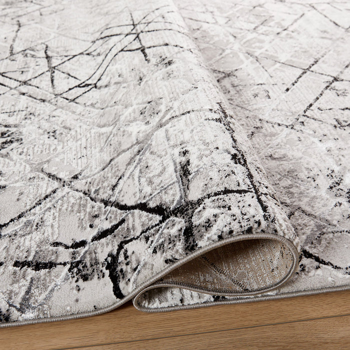 Sesia Black Gray Linear Geometric - R1006 - 8' x 11'