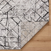 Sesia Black Gray Linear Geometric - R1006 - 5' x 8'