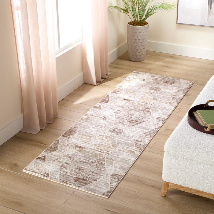 Baltea Brown Geometric - R1007 - 3' x 8' Runner