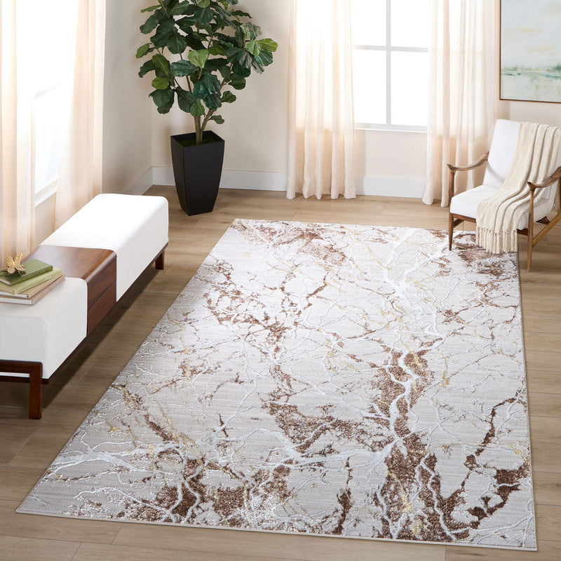 Baltea Brown Marble Striations - R1009 - 7' x 9'