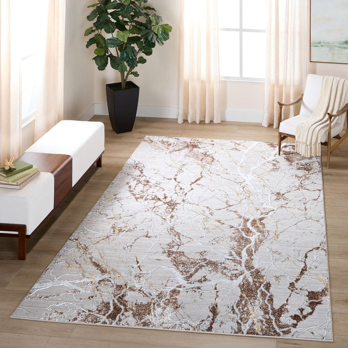 Baltea Brown Marble Striations - R1009 - 5' x 8'