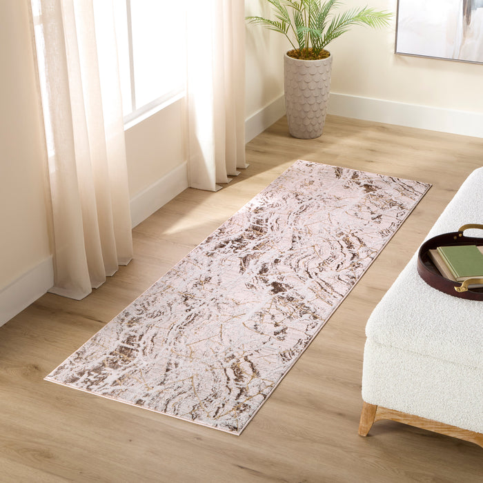 Baltea Brown Marble Striations - R1010 - 3' x 8' Runner
