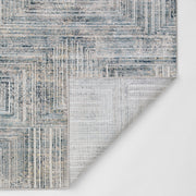 Metro Stone Navy Linear Geometric - R1014 - 5' x 8'