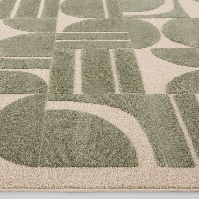 Arc Sage Cream Geometric - R3002 - 2' x 3'