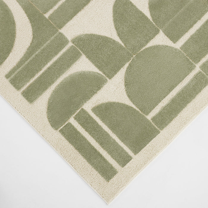 Arc Sage Cream Geometric - R3002 - 2' x 3'