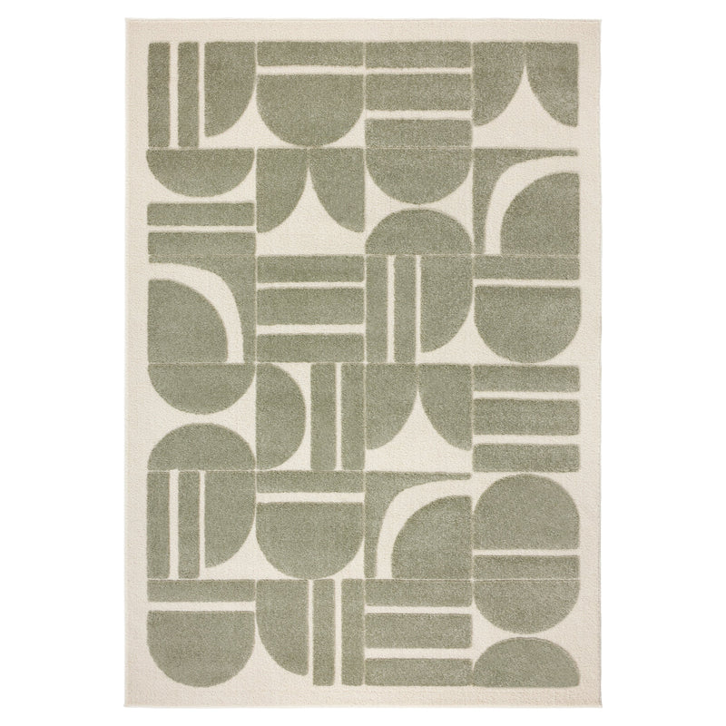 Arc Sage Cream Geometric - R3002 - 2' x 3'