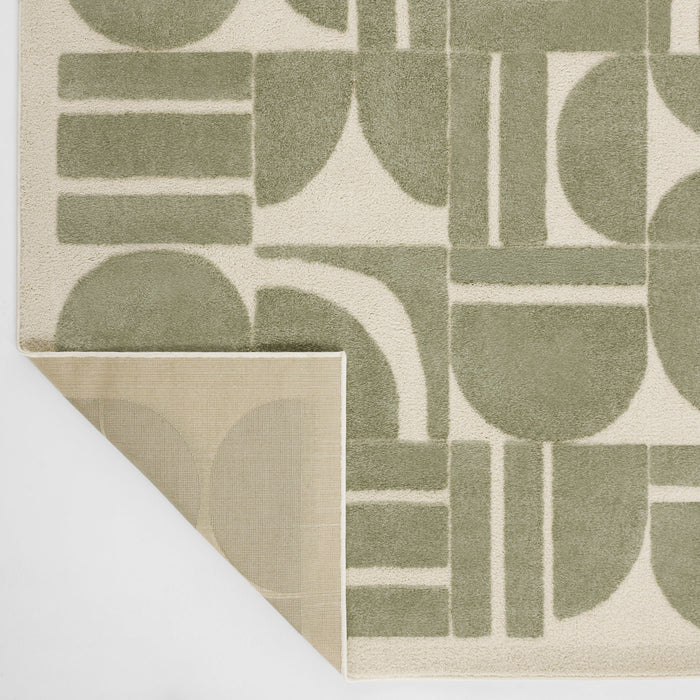 Arc Sage Cream Geometric - R3002 - 2' x 3'