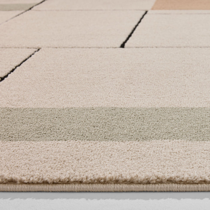 Arc Cream Multi Linear Geometric - R3003 - 5' x 8'