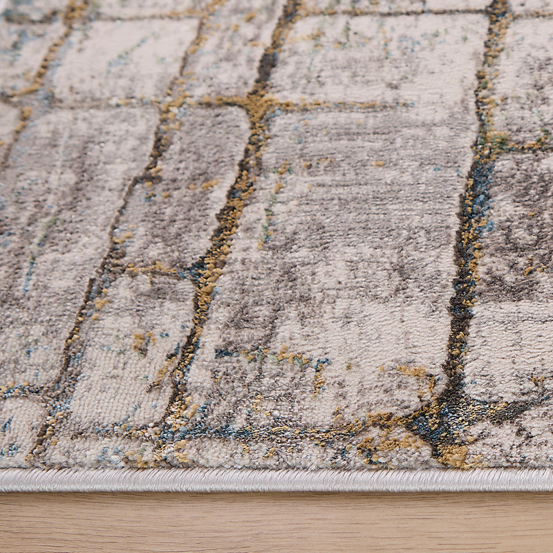 Adara Gray Blue Painterly - T2001 - 3' x 8' Runner