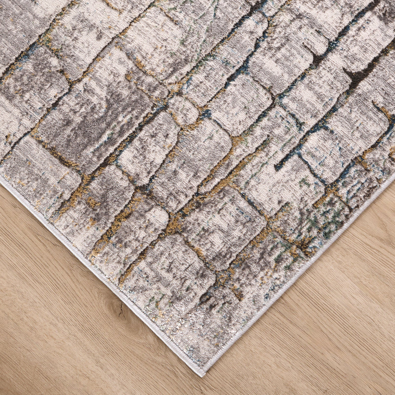 Adara Gray Blue Painterly - T2001 - 3' x 8' Runner