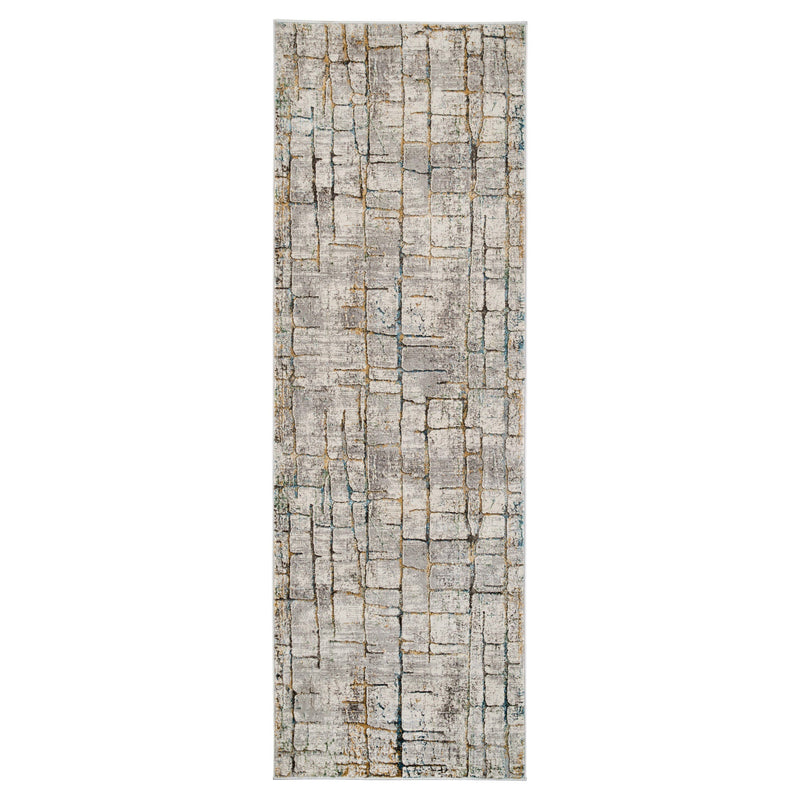 Adara Gray Blue Painterly - T2001 - 3' x 8' Runner