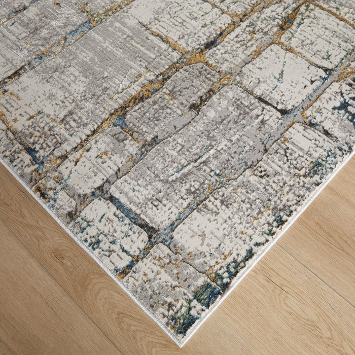 Adara Gray Blue Painterly - T2001 - 7' x 9'