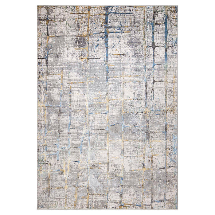 Adara Gray Blue Painterly - T2001 - 2' x 3'