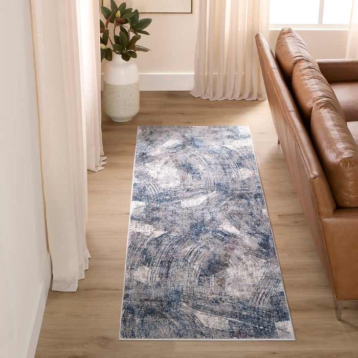 Adara Blue Painterly - T2002 - 3' x 8' Runner