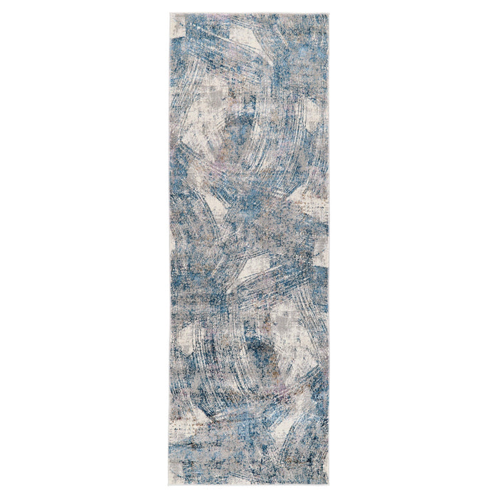 Adara Blue Painterly - T2002 - 3' x 8' Runner