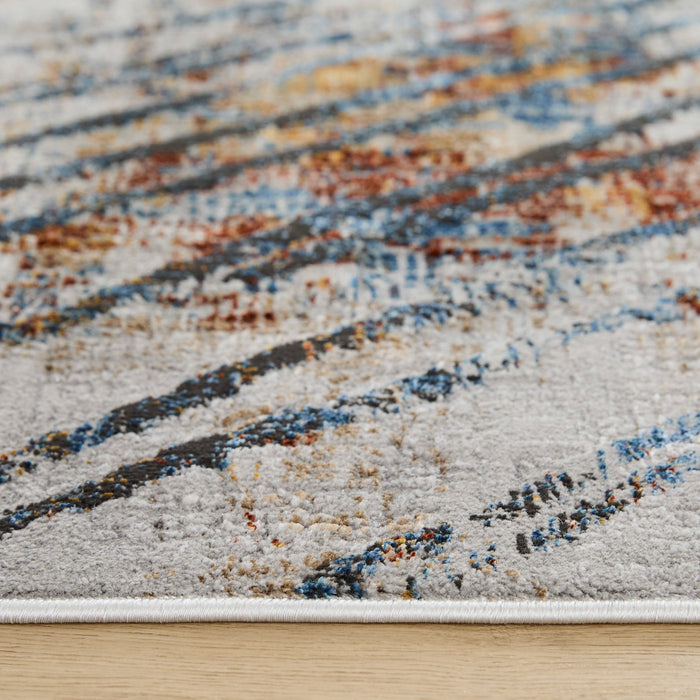 Adara Blue Gray Painterly - T2003 - 5' x 8'